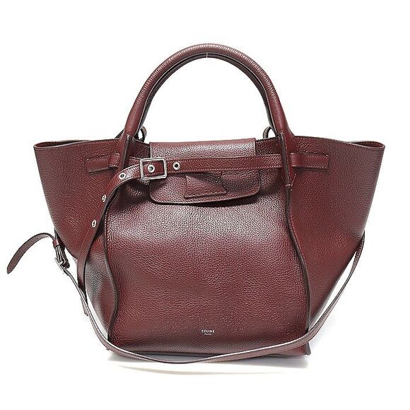 CELINE Handbags - Wine Grained Calfskin Big Bag Small Long Strap